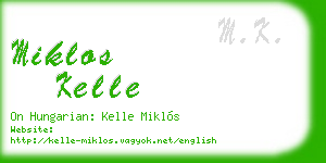 miklos kelle business card