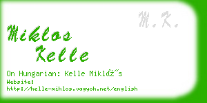miklos kelle business card